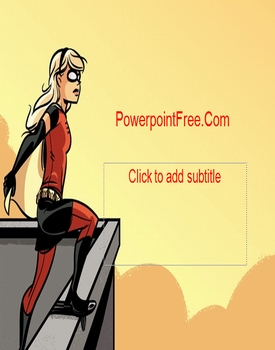 free cartoon anime powerpoint templates wonderwoman
