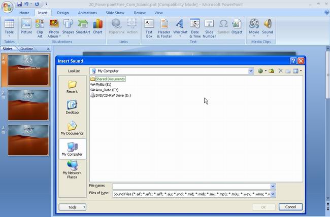 powerpoint tips how to add sound music on slide