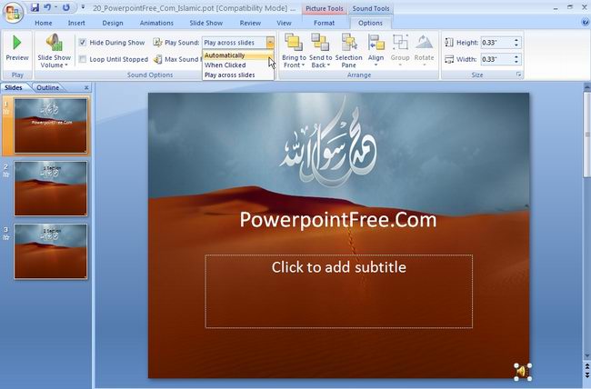 powerpoint tips how to add sound music on slide